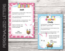 Printable Easter Bunny Personalized Letters - Kaci Bella Designs