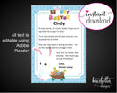 Printable Easter Bunny Personalized Letters - Kaci Bella Designs