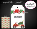 Printable Drive-By Christmas Themed Gift Tags - Kaci Bella Designs