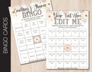 Floral Themed Bingo Cards with All Editable Text - Kaci Bella Designs