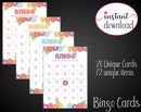Printable Flower Themed Editable Bingo Cards - Kaci Bella Designs