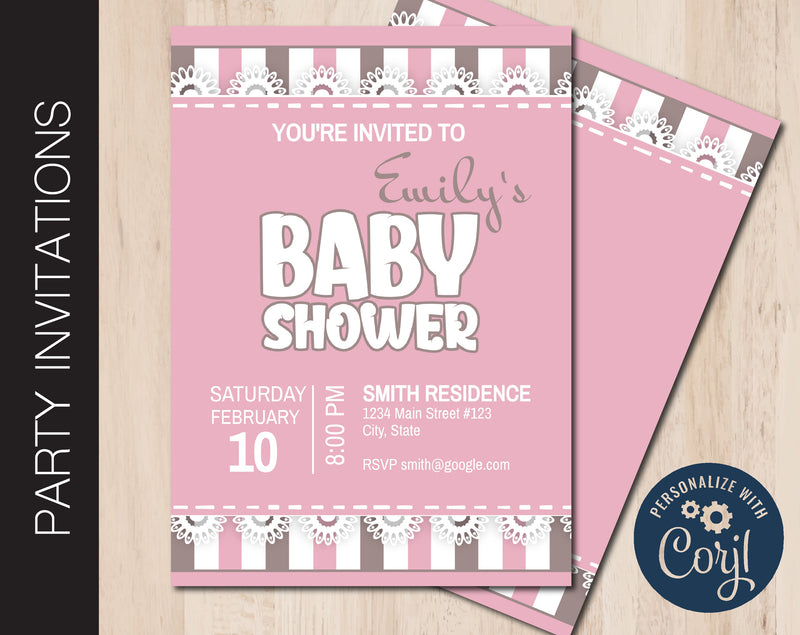 Editable Baby Shower Invitation