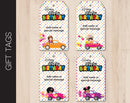 Printable Drive-By Birthday Girls Themed Gift Tags - Kaci Bella Designs