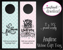 Printable Super Mom Personalized Double-Sided Wine Bottle Gift Tags - Kaci Bella Designs