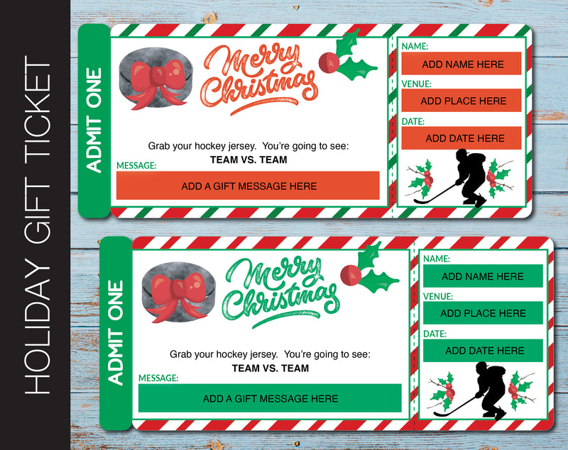 Holiday Themed Surprise Hockey Game Gift Reveal - Kaci Bella Designs