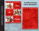 Editable 5 x 7 Photo Holiday Greeting Card