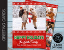 Editable 5 x 7 Photo Holiday Greeting Card