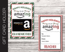 Printable Holiday Amazon Gift Card Holder - Kaci Bella Designs