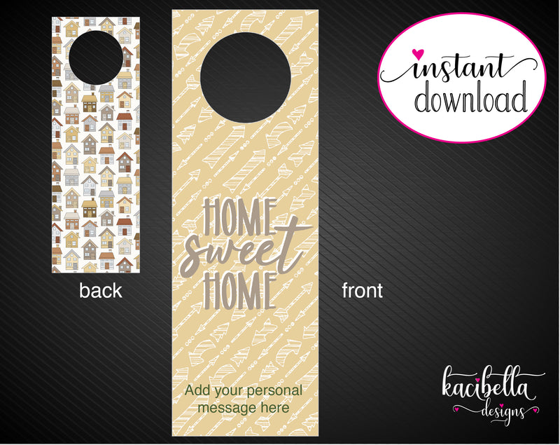 Printable Housewarming Personalized Double-Sided Wine Bottle Gift Tags - Kaci Bella Designs
