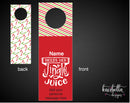Printable Christmas Themed Personalized Double-Sided Wine Bottle Gift Tags - Kaci Bella Designs