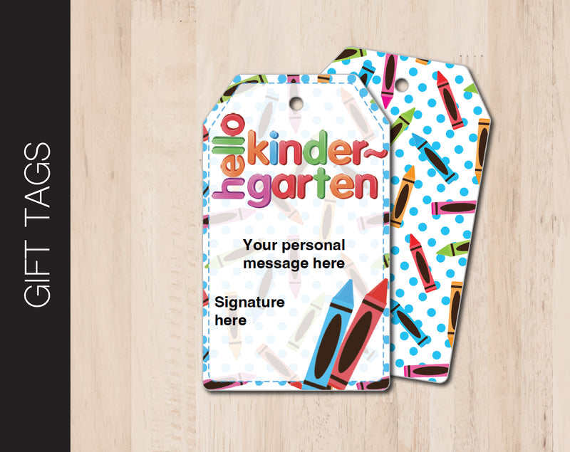 Printable Hello Kindergarten Gift Tags