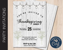 Printable Thanksgiving Dinner Invitation - Kaci Bella Designs