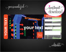 Printable Laser Tag Surprise Gift Reveal Ticket - Kaci Bella Designs