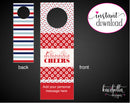 Printable Patriotic Colors Personalized Wine Gift Tags - Kaci Bella Designs