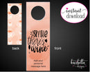 Printable Date Night Personalized Double-Sided Wine Bottle Gift Tags - Kaci Bella Designs