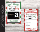 Printable Holiday Amazon Gift Card Holder - Kaci Bella Designs