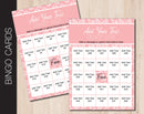 Baby Pink Themed Bingo Cards with All Editable Text