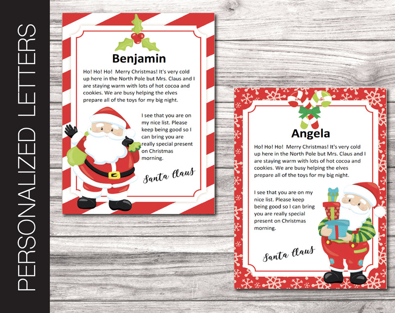 Printable Santa Claus Personalized Letters - Kaci Bella Designs