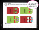 Printable Christmas Slippers Gift Tags - Kaci Bella Designs