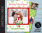 Editable Snowflake Themed 5 x 7 Photo Holiday Greeting Card