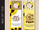 Printable Dinner Gift Personalized Double-Sided Wine Bottle Gift Tags - Kaci Bella Designs