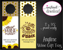 Printable Dinner Gift Personalized Double-Sided Wine Bottle Gift Tags - Kaci Bella Designs
