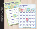 School Themed Bingo Cards with All Editable Text - Kaci Bella Designs