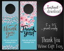 Printable Appreciation Personalized Double-Sided Wine Bottle Gift Tags - Kaci Bella Designs