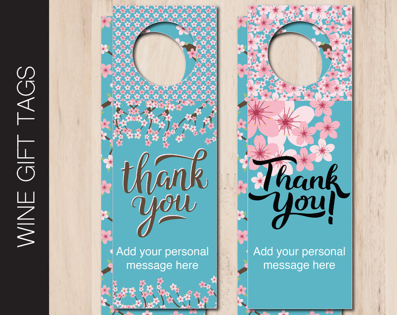Printable Appreciation Personalized Double-Sided Wine Bottle Gift Tags - Kaci Bella Designs