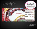 Printable Theme Park or Fair Surprise Gift Reveal Ticket - Kaci Bella Designs