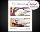 Printable Theme Park or Fair Surprise Gift Reveal Ticket - Kaci Bella Designs