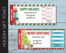 Holiday Themed Surprise Volleyball Game Gift Reveal Boarding Pass - Kaci Bella Designs