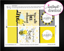 Printable Farewell, You'll BEE missed,  Personalized Wine Gift Tags - Kaci Bella Designs