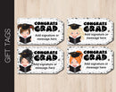 Printable Congrats Grad Graduation Themed Gift Tags - Kaci Bella Designs