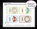 Printable Christmas Wreath Gift Tags - Kaci Bella Designs