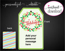 Printable Christmas Wreath Gift Tags - Kaci Bella Designs