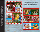 Editable Year in Review 5 x7 Photo Holiday Greeting Card