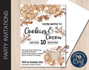 Editable Cookies & Cocoa Party Invitation