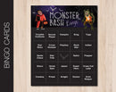 Printable Monster Bash Editable Bingo Cards - Kaci Bella Designs