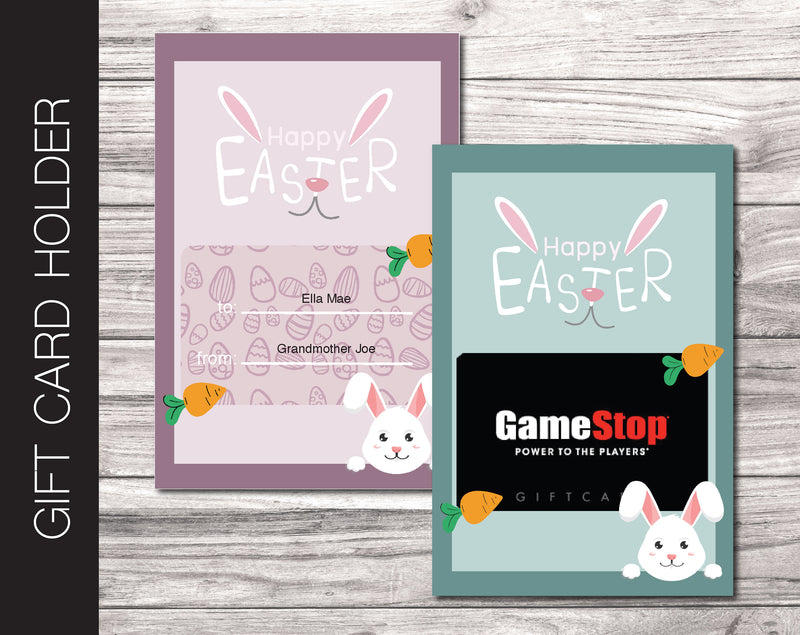 Printable Easter Gift Card Holder - Kaci Bella Designs