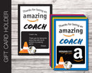 Printable Soccer Coach Appreciation Amazon Gift Card Holder - Kaci Bella Designs