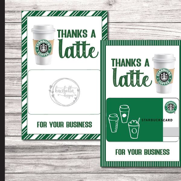 Printable Client Appreciation Starbucks Coffee Gift Card Holder - Kaci Bella Designs printable-client-appreciation-starbucks-coffee-gift-card-holder-kaci-bella-designs