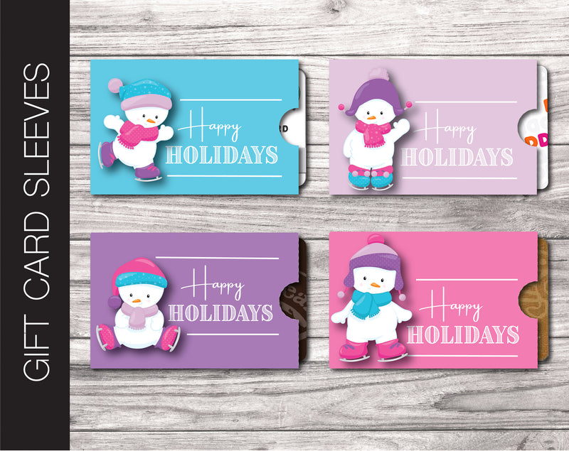 Printable Personalized Holiday Gift Card Sleeve - Kaci Bella Designs