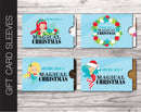 Printable Editable Magical Christmas Gift Card Sleeve - Kaci Bella Designs
