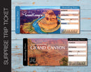 Printable Grand Canyon Surprise Trip Gift Ticket - Kaci Bella Designs