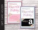 Printable Birthday Gift Card Holder - Kaci Bella Designs