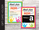 Printable Best Mom Gift Card Holder - Kaci Bella Designs