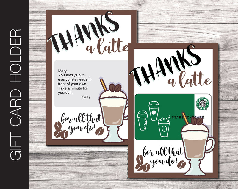Printable Coffee Gift Card Holder - Kaci Bella Designs printable-coffee-gift-card-holder-kaci-bella-designs