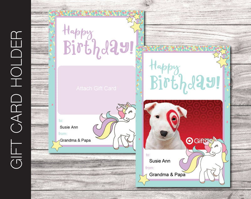 Printable Birthday Gift Card Holder - Kaci Bella Designs