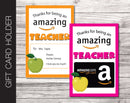 Printable Amazon Teacher Appreciation Gift Card Holder - Kaci Bella Designs